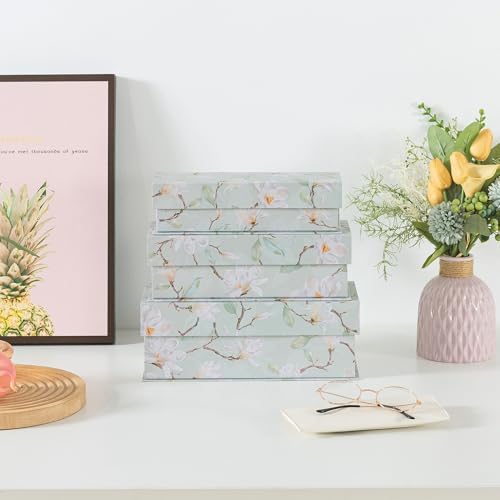Soul & Lane - Magnetic Decorative Storage Boxes, Set of 3, Ethereal Blossom - Image 3