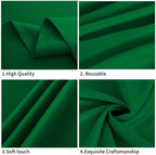 Hunter Green 6 Pack Polyester Table Cloth 60 x 102 Inch, Rectangle Tablecloths for 6 Foot Tables Washable Table Cloth for Party Wedding - Image 2