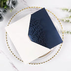 50pcs 250GSM Tri-Fold Wedding Invitations with Envelopes and RSVP Cards - Image 5