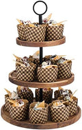 3 Tier Cupcake Stand, Wood Tiered Serving Tray Cupcake Tower, Serving Stand Display Dessert Cookie Candy Buffet Holder for Home Tea Party, Wedding, Farmhouse, Tea Party, Kitchen Decor by QIELSER
