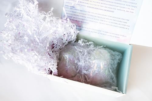 The Original Peek-a-Booties Gender Reveal Candles - Pregnancy Announcement, Gender Reveal Gifts, Cake Topper, Baby Keepsake - White Baby Bootie Candles with Hidden Pink Hearts (1 Set is 2 Booties) - Image 3