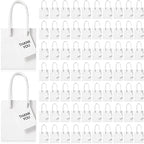 Sherr 100 Pcs White Mini Paper Gift Bags with Handles, White Tags by Sherr