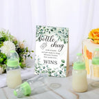 TrelaCo 20 Pcs Bottle Chug Game, Greenery Baby Shower Favors, Green - Image 4