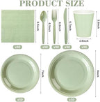 Dandat 700 Pcs Bridal Shower Decorations Baby Shower Party Supplies, Sage - Image 2