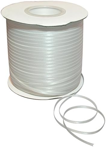 Morex Ribbon Double Face Satin Ribbon 1/8" X 500 YD Off White Ribbon for Gift Wrapping, Birthday Gift Cards, Satin Dress for Women, Silk Ribbons for Crafts, Wedding Gifts for Couple by MorexRibbon