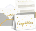 200 PCS Congratulations Cards with Envelopes, 4x6 Inch Gold Foil Lettering by UZLUbuywithconfidence