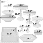 ZOOFOX Set of 10 Metal Cake Stands, Cupcake Holder Fruits Dessert Snack Plate Decor Serving Platter for Baby Shower, Wedding, Birthday Party or Christmas (White) - Image 2
