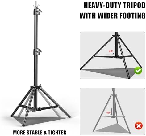 BEIYANG 6.5x10 FT Backdrop Stand, Adjustable Photo Background Stand Support kit with Carry Bag for Parties, Decoration, Wedding, Photo Video Studio Shooting - Image 6