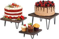 3 Pcs Buffet Risers, Wood Square Food Riser Dessert Table Display Stand Set for Party Wood Cupcake Stands Nesting Table for Home Decor (Square, walnut) by Unknown