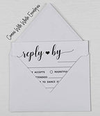 50 Blank RSVP Cards with White Envelopes-White Style Response Card-RSVP for Wedding-Rehearsal Dinner-Baby Shower-Bridal Shower-Engagement Party Invitations - Image 6