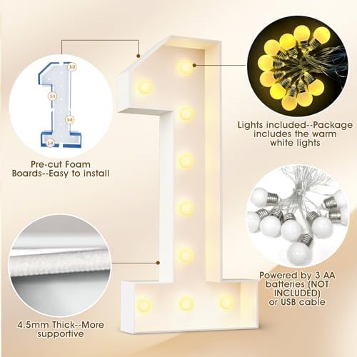 Ledido Easy-Assemble 4FT Marquee Light Up Letter, Large Lighted Letter M - Image 6