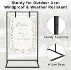 Wedding Welcome Sign Stand, Includes Custom Sign Design, Black - Image 6