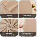 Nude Arch Backdrop Cover for Wedding, 7.2FT 6FT Set of 2 Stretchy Spandex Fitted Arch Stand Cover for Baby Shower, Birthday Party Decor, Chiara Backdrop Cover with Double-Sided Design - Image 6
