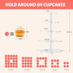 5 Tier Cupcake Stand with Rechargeable Light, LED Acrylic Cupcake Tower - Image 4