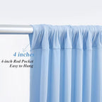 Shillance 20x10ft Baby Blue Backdrop Curtains with Lights Photo Drapes Wrinkle Free Fabric Backdrop Curtain for Wedding Birthday Party Baby Shower Bridal Shower Home Party Background Decorations - Image 4