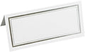 JAM Paper Foldover Wedding Table Place Cards - 2 x 4 1/4 - White with Silver Double Border - 100/Pack by JAMPaper