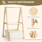 GiftAmaz Wooden Baby Shower Crate Closet, Double-Layered Baby Basket - Image 7