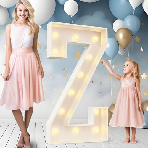 Ledido Easy-Assemble 4FT Marquee Light Up Letter, Large Lighted Letter Z by Ledido