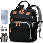 SHITIESHOU Diaper Bag Backpack Baby Bag for Mom Dad with Changing Pad, 19 Pockets, Large Waterproof Travel Baby Girl Boy Toddle Diaper Bag with Insulated Pocket, Baby Shower Gifts, Black by SHITIESHOU