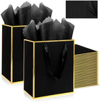 Addblu 50 Pack Bulk Luxury Gift Bags with Handles & 50 Tissue Papers by Unknown