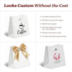 White Kraft Paper Bags with Die Cut Handles, 11" x 6" x 11", 500 Pack - Image 5