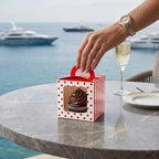 Restaurantware Square Red Paper Cupcake Window Box, 4.5 x 4.5 In, 100 Pack - Image 5