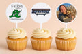 Custom Photo Cupcake Toppers, Plastic Personalized Cupcake Picks 2x4 Inches, Upload Up to 4 Photo's, American Made (Circle Shape) (300) by Whimsys