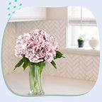 Yatim 21In Pink Artificial Hydrangea Flowers with Stems 5 Pcs - Image 6