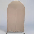 HUAYI Light Tan Ripples Pattern Arch Backdrop Cover for Birthday Party Wedding Baby Shower Decorations Chiara Backdrops Arched Wall Frame Stands Covers Props GP-454 2.5ft * 6ft - Image 2