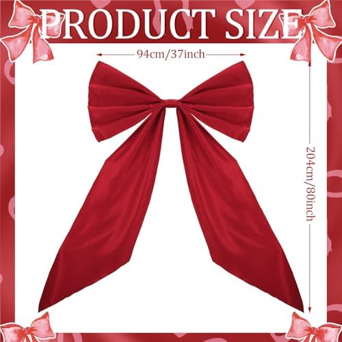 Wavwavw Giant Bow Big Wall Decor, Red, Polyester, Weeding - Image 2