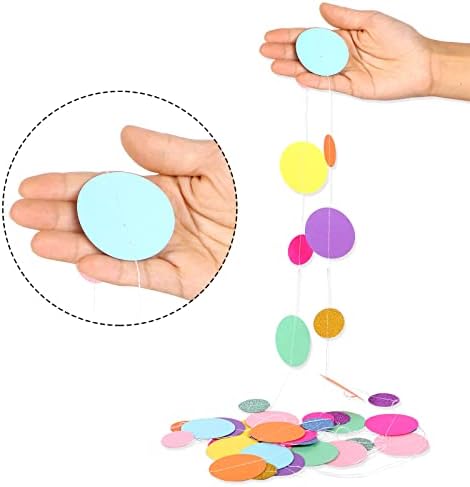 Outus 40 Pieces Dot Garland Banner Hanging, Rainbow - Image 3