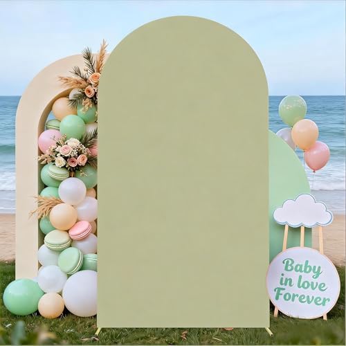 Sage Green Arch Cover 7.2 FT Arch Backdrop Cover Wedding Arch Cover - Image 4