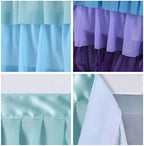 Mermaid Tulle Table Skirt for Rectangle or Round Table Tutu Chiffon Tablecloth for Birthday, Baby Shower, Wedding, Party Decoration (Mermaid, L 9ft, H 30in) - Image 5