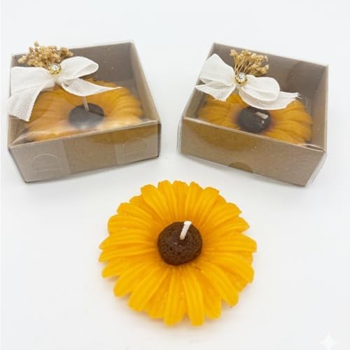 Wedding Favors for Guests Bulk Candle Favors Elegant Sunflower Candles – Baby Shower Communion Baptism Custom Bridal Shower Gifts, (10,20,30,50,100,150 Options Available in Customize Section) - Image 6