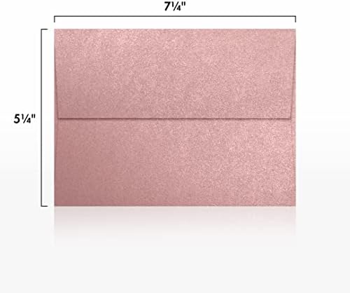 LUXPaper A7 Invitation Envelopes | Peel & Press | 5 1/4" x 7 1/4" | Misty Rose Metallic - Sirio Pearl | 84lb. Text | 500 Qty - Image 3