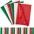 500 Sheets Red White Green Glitter Tissue Paper 15x20 Inch for Christmas by Qilery