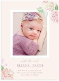 Let's Make Memories Personalized Baby Announcement Cards - Birth, Adoption - Boy, Girl - Premium Quality Custom Photo Cards for Mailing - 5x7 - Includes White Envelopes - Watercolor Blooms - 100 ct by LetsMakeMemories