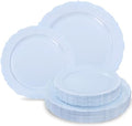 Tinybee 60PCS Light Blue Plates - Heavy Duty Baby Blue Plates by Tinybee