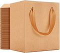 EUSOAR Tiny Gift Wrap Bags with Handles, 50 Pack 4x2.75x4.5 inches Kraft Paper Bags in Bulk, Heavy Duty Totes for Wedding, Grocery, Boutique, Retail, Business, Birthdays by EUSOAR