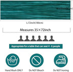 35x72 Inch Dark Teal Cheesecloth Table Runner Boho Wedding Party Decor - Image 2