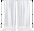 AK TRADING CO. 10 feet x 8 feet IFR Polyester Backdrop Drapes Curtains Panels with Rod Pockets - Wedding Ceremony Party Home Window Decorations - White by Fabrics%7CEventDecor%7CCrafts%7CUpholsteryFoam