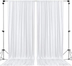 AK TRADING CO. 10 feet x 8 feet IFR Polyester Backdrop Drapes Curtains Panels with Rod Pockets - Wedding Ceremony Party Home Window Decorations - White by Fabrics%7CEventDecor%7CCrafts%7CUpholsteryFoam