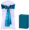 MDS® Pack of 100 Satin Chair Sashes for Wedding & Events – Dark Teal by MDS