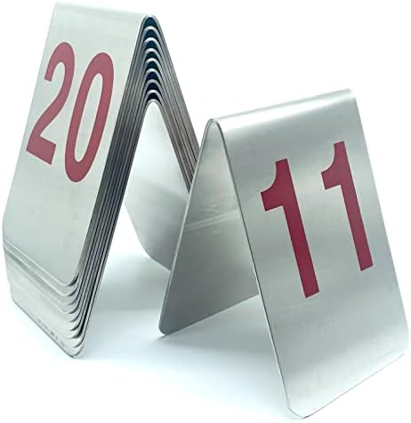 Large Stackable Tent Style Metal Place Cards. by TRUEWON