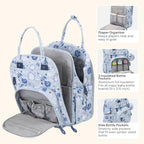 BabbleRoo Diaper Bag Backpack - Baby Essentials Travel Tote - Multi Function Water Resistant Diaper Bag, Travel Essentials Baby Bag with Changing Pad, Stroller Straps & Pacifier Case - Unisex, Cosmic - Image 4