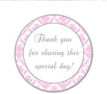 40 Stickers Pink Vintage Damask Thank You Party Favor Baby Shower Birthday Engagement Gift Label by Unknown