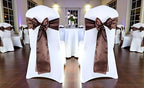 MDS® Pack of 150 Satin Chair Sashes for Wedding & Events – Coffee - Image 2