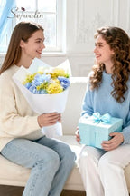 Serwalin Artificial Blue & Yellow Flowers, Silk Fake Flowers for Wedding - Image 7