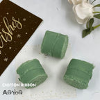 9 Rolls Sage Green Handmade Chiffon Ribbon, 1.5" x 63Yd Frayed Fringe Silk Ribbons for Wedding Invitations, Bridal Bouquets,Baby Show Gifts Wrapping, Decorations - Image 5