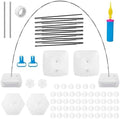 Balloon Arch Stand Kit, Adjustable Frame with 15 Fiber Poles, 50 Clips, Air Pump, for Birthday, Wedding, Baby Shower by Piler